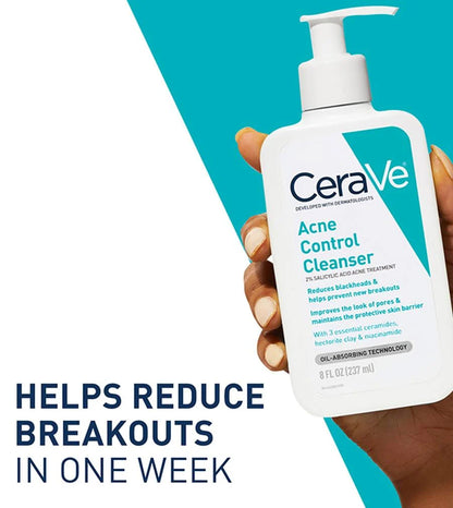 Cerave Acne Control Cleanser "That Reduce Black Head" – 237ml